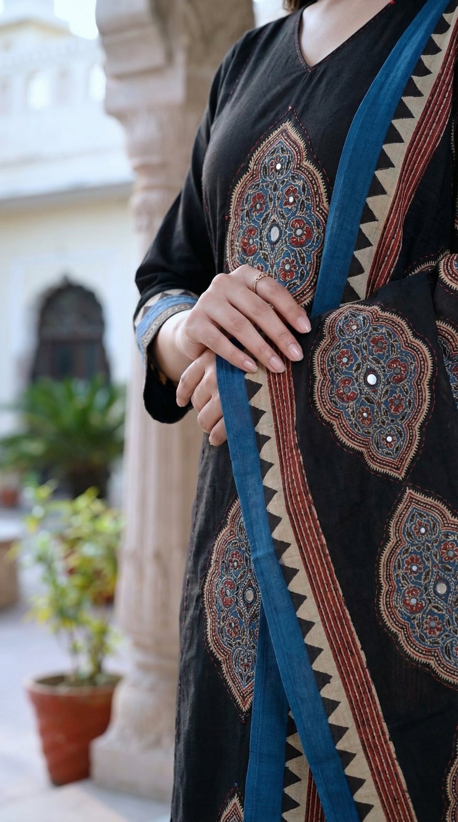 Applique Cotton 3-Piece Set