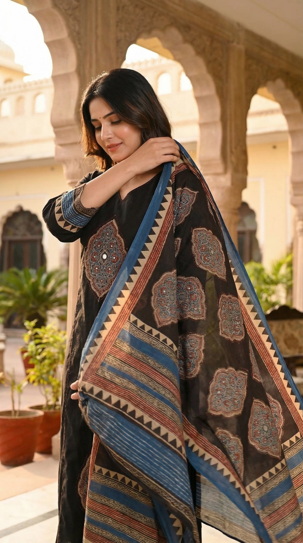 Applique Cotton 3-Piece Set